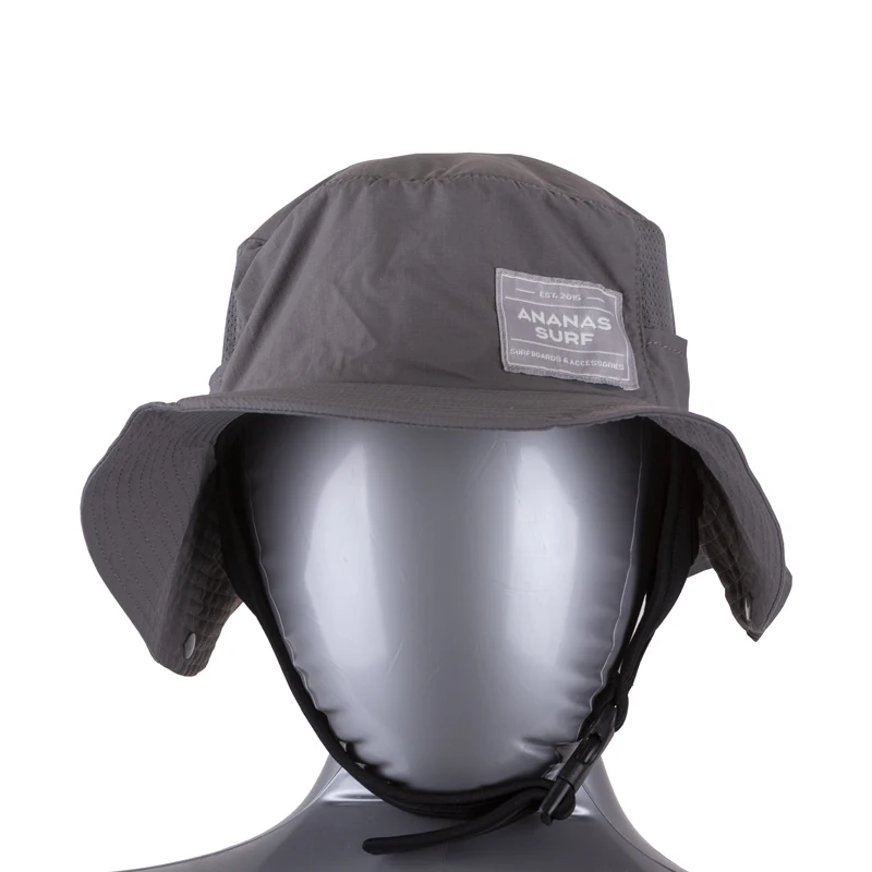 Gray Ananas Surf indo surf backet hat с ремешком kitesurf шапка Рыбацкая водная Спортивная Солнцезащитная шляпа для мужчин для мальчиков и девочек - Цвет: Gray