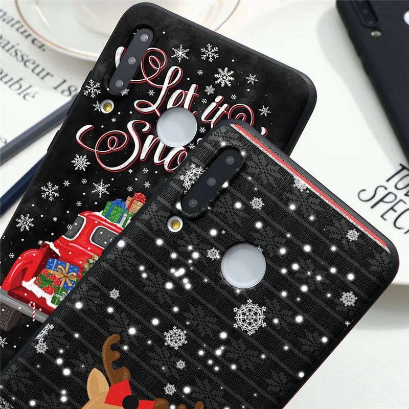 Рождественский чехол для Huawei P30 P20 P40 Mate 10 20 Lite E Pro P Smart Y6 Y7 Y9 2019 Honor 9X 9A 9C 8A 10i 20i TPU