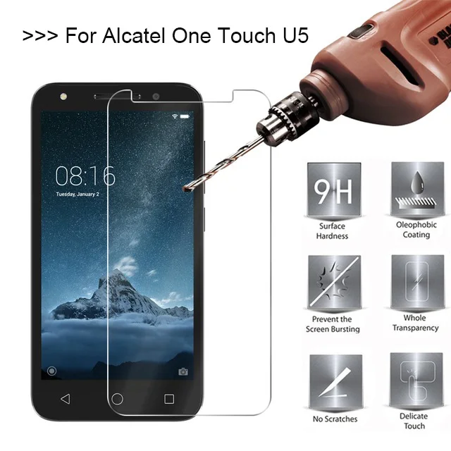 9H HD Tempered Glass For Alcatel U5 A30 C5 C7 A7 Screen Protector For Alcatel Pop 3 4 5.0 Pixi 3 Idol 3 5S 6060 Protective Glass