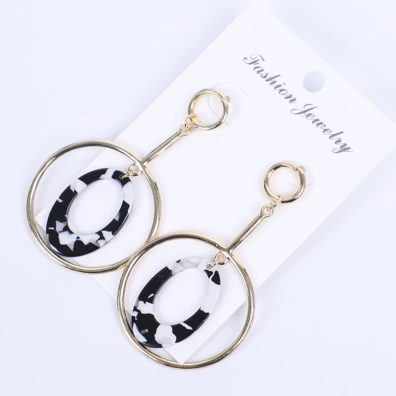 H92322df9e5564f63949e8de37d85cb14E - New fringed ladies earrings bohemian style long paragraph geometric fashion pendant gift statement black earrings female rope cc