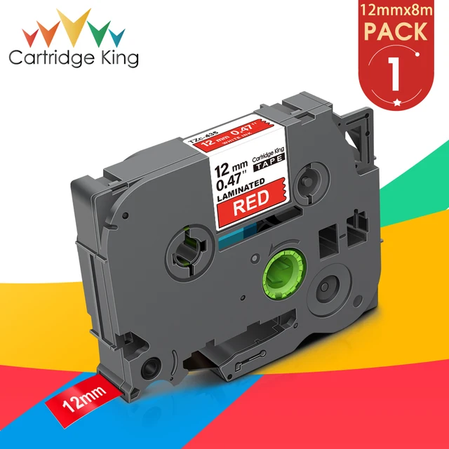 31 Colors for Brother TZ 231 221 211 241 251 FX231 Laminated Tape TZ231 TZ-White-Label Compatible for Brother Ptouch Label Maker White on Red