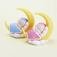 Décoration de gâteau à faire soi même, bébé lune, enfichable, décorations de fête d'anniversaire pour enfants, poupées, Micro vue, ornements