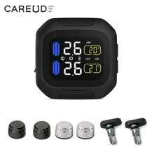 Original sem fio da motocicleta tpms sistema de monitoramento pressão dos pneus do motor display lcd interno ou externo th/wi sensores
