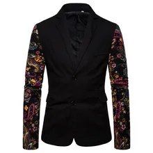 Дизайн, мужские куртки, блейзеры, осенняя мода, этнический костюм, приталенный пиджак, вечерние/свадебные повседневные блейзеры 7,29