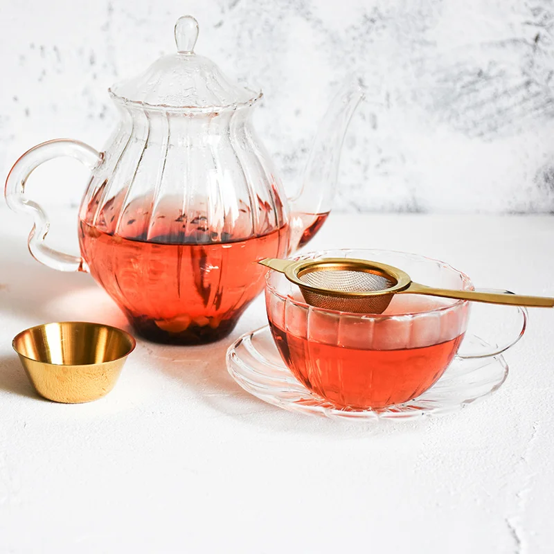 Gold Mesh Tea Infuser Reusable Tea Strainer Metal Cup Strainer Teapot Stainless Steel Loose Leaf Spice Filter Drinkware Tool