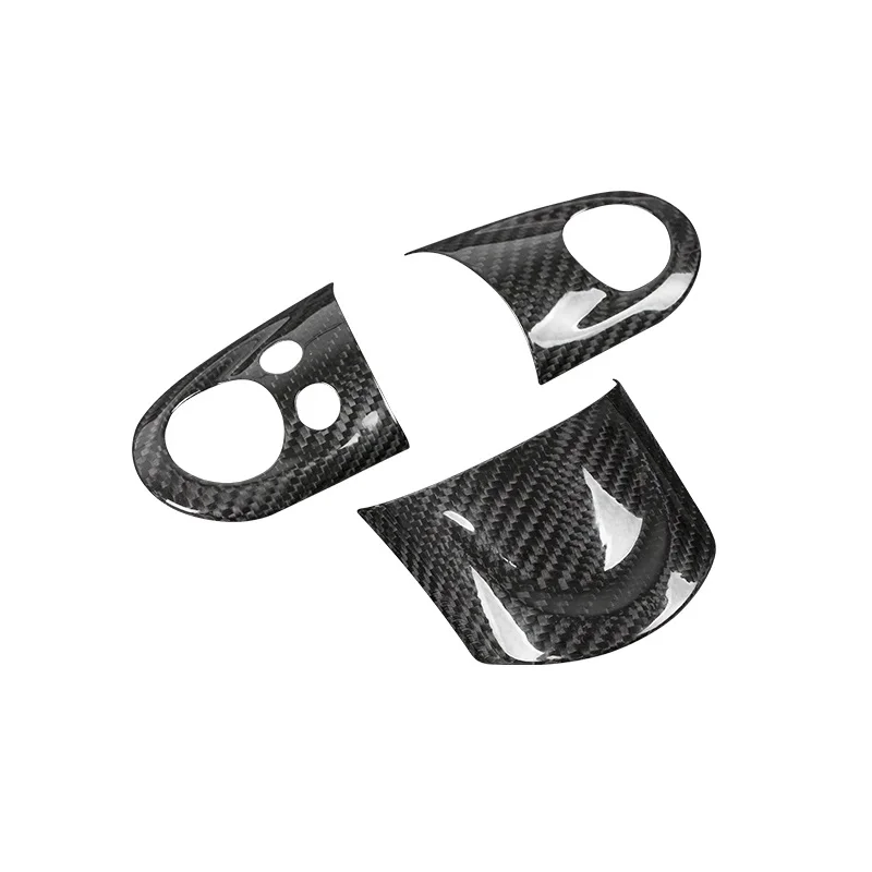 

Real Carbon Fiber Car Steering Wheel Panel Cover Styling Moulding Trim for Mini Cooper Countryman R60 R55 R56 Interior
