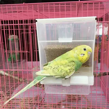 

Bird Poultry Feeder Automatic Acrylic Food Container Parrot Pigeon Splash Proof bird feeder