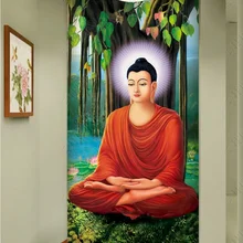 Пользовательские художественные обои большие баньян дерево статуя Будда обои для детской комнаты отель фон обои фрески