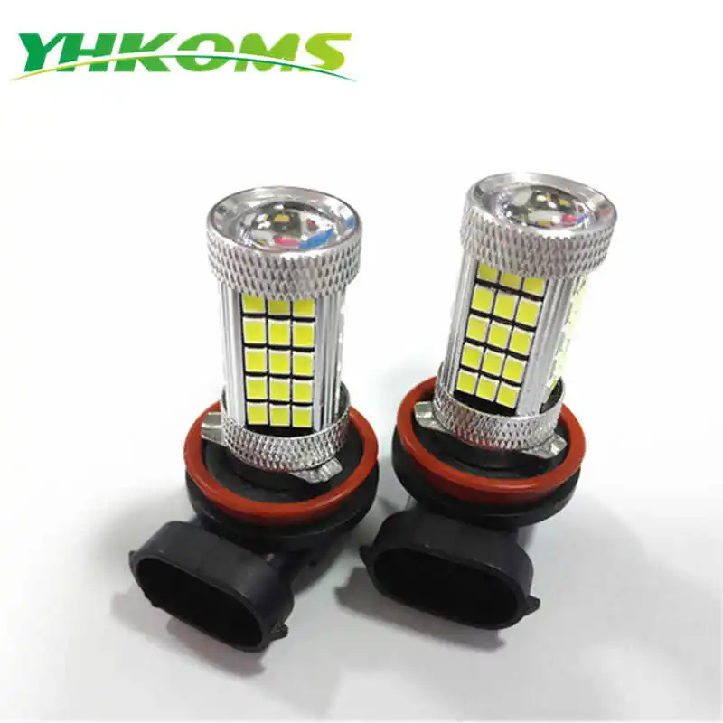 YHKOMS H11 Fog Light Bulbs Led 50W Bright SMD Chips 2835 H8 H9 Lamp With Lens White 600lms Replacement For 12V Vehicles 2Pcs | Автомобили