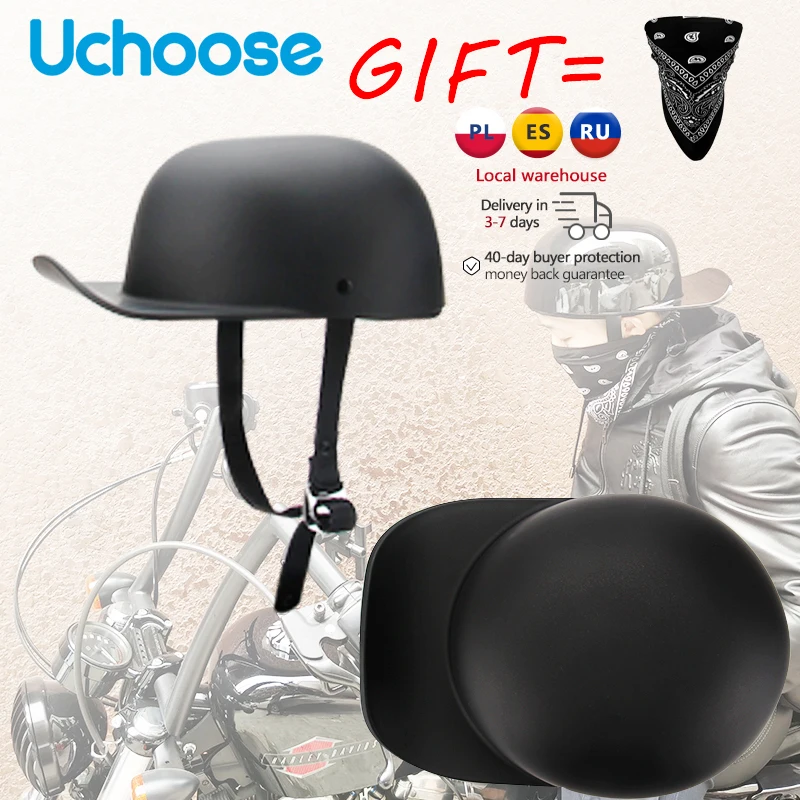 2021 Baseball Cap Helmet Motorcycle Vintage Retro Helmets Summer Open Face Scooter Cruiser Chopper Gangster DS Men Women Kid