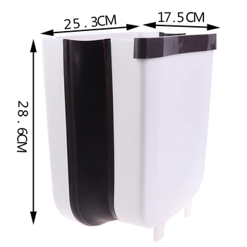 

Collapsible Dry Wet Separation Trash Can Kitchen Cabinet Door Hanging Trash Garbage 25.3 x 17.5 x 28.6 cm/10 x 6.9 x 11.26 inch