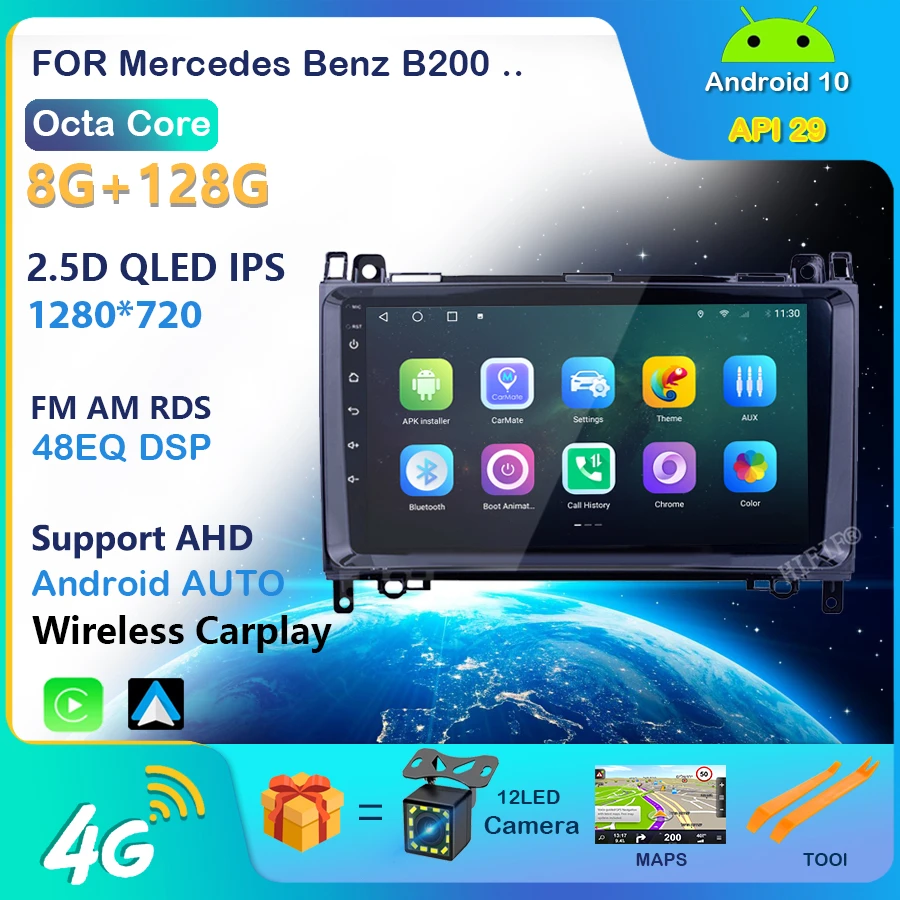 9" Autoradio Für Mercedes Benz B200 W639 W169 Vito Sprinter GPS Navi Android 10 9" Autoradio Für Mercedes Benz B200 W639 W169 Vito Sprinter GPS Navi Android 10