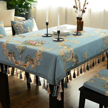 

Proud Rose European Chenille Table Cloth Thicken Tablecloths Household Rectangular Cover Cloth Dustproof Custom