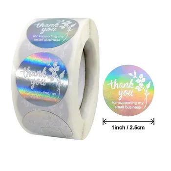 

Beautiful Laser Floral Thank You Stickers for Supporting My Small Business 500pcs Labels For Gift Wrapping Baking Handmade Decor