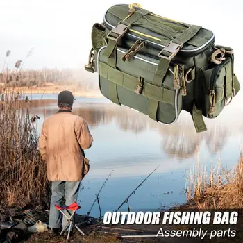 

Hot Sale Fishing Bags Classic Delicate Shoulder Messenger Bags Large Capacity Fishing Bag Lure Gear Fishing Tackle Pack