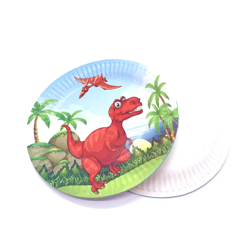 Christmas Cute Red Dinosaur Wedding Decorations Plates Cups Napkins Party Supplies Tableware Baby Shower Birthday Party For Kids