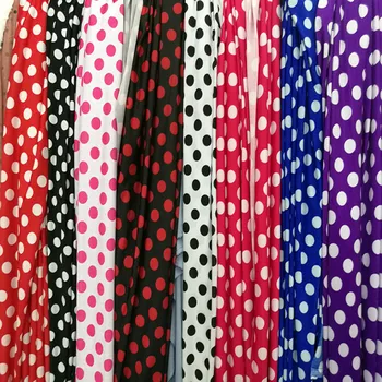 

150CM*100CM draped four-sided stretch thin impenetrable South Korea ice silk wave printed fabric skirt pants fabric