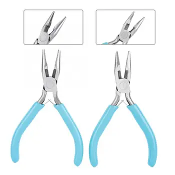

2pcs Portable Needle Nose Jewelry Pliers Hand Sharp-edged Pliers Tool Beading Pick Up DIY Jewelry Crafts Making Processing Tool