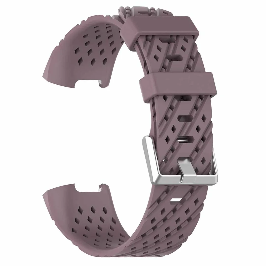 For Fitbit Charge 3 Silicone Watch Strap Sport Bracelet Trendy Twill Multi Hole Soft Silicone Wristband Strap Watch Accessories