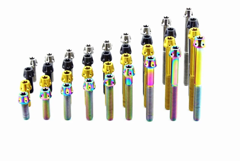 Титановый болт для caплоскогубцев M10 M8 x20 25 30 35 40 45 50 60 70 80 мм Ti болты Torx Drive крепежи