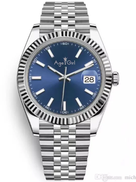 

Luxury Brand New Men Automatic Mechanical Datejust Stainless Steel Sapphire Silver Rose Gold Rome Green Blue Grey Watches 41mm