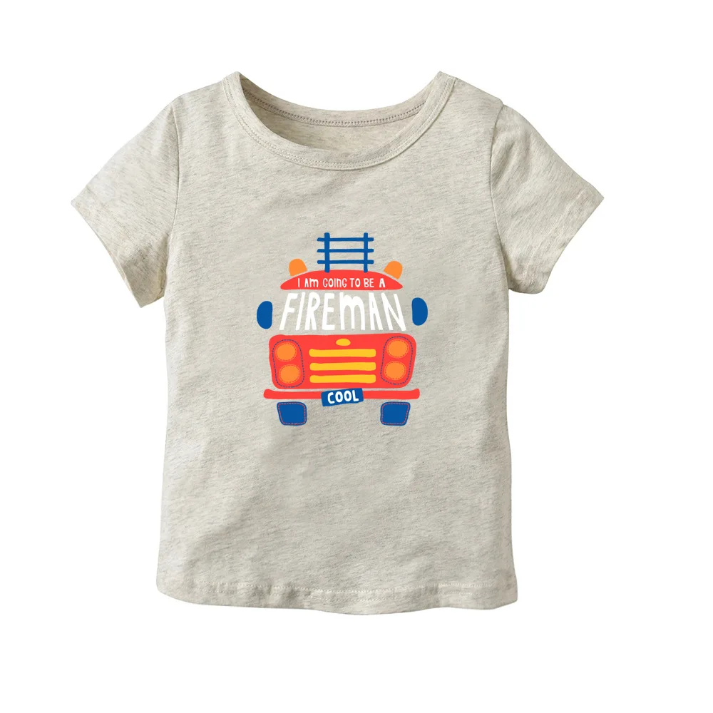 

2019 Children Pure Cotton Short-sleeved T-shirt Middle And Large BOY'S Baby Summer Cartoon Short Sleeve Shirt Childrenswear
