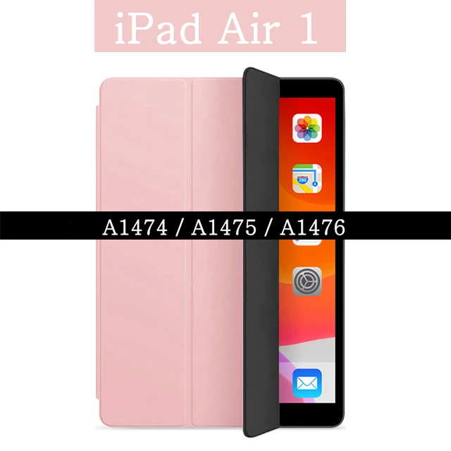 Чехол-книжка с подставкой для Apple iPad Air1 Air2 9,7 Air3 10,5 A1474 A1475 A1476 из искусственной кожи Магнитный чехол с функцией автоматического пробуждения/сна Smart Cover - Цвет: Rose Red