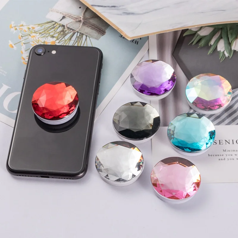 Держатель телефона с кольцом на палец Bling Air Bag Diamond SmartPhone Stander для iPhone samsung Универсальное расширяющееся крепление для автомобиля