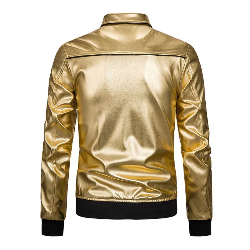 Mcikkny Fashion Men Shinny Gold Jackets Coats Streetwear Casual Nightclub Jackets Outwear For Male Size S-XXL  (7)