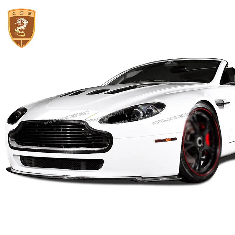 Настоящее углеродное волокно передний бампер для губ спойлер Aston Martin Vantage V8 авто
