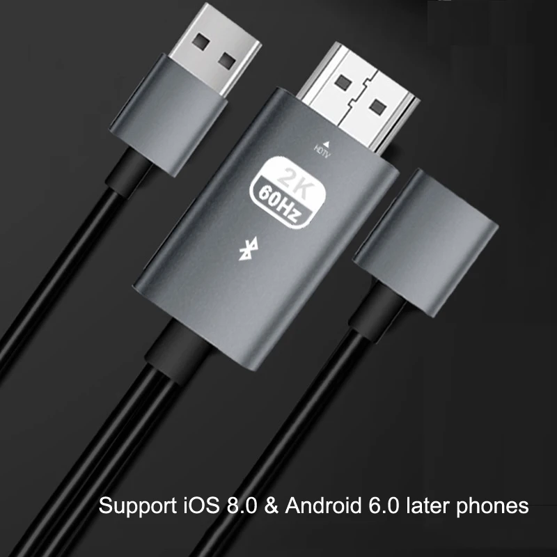 Bluetooth передача аудио USB HDMI кабель для iPhone XR IOS huawei Тип C Android телефон подключение к ТВ HD ТВ видео адаптер конвертер