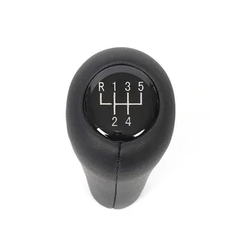 

5 Speed Gear Shift Knob Handle Leather For BMW 3 5 7 Series Car Practical