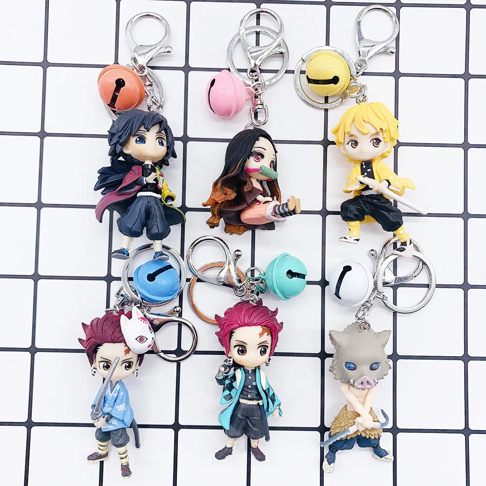 

Anime Demon Slayer Figure Keychain Tanjirou Kamado Nezuko Tomioka Giyuu Kimetsu No Yaiba Acrylic Key Chain Cute Funny Cartoon