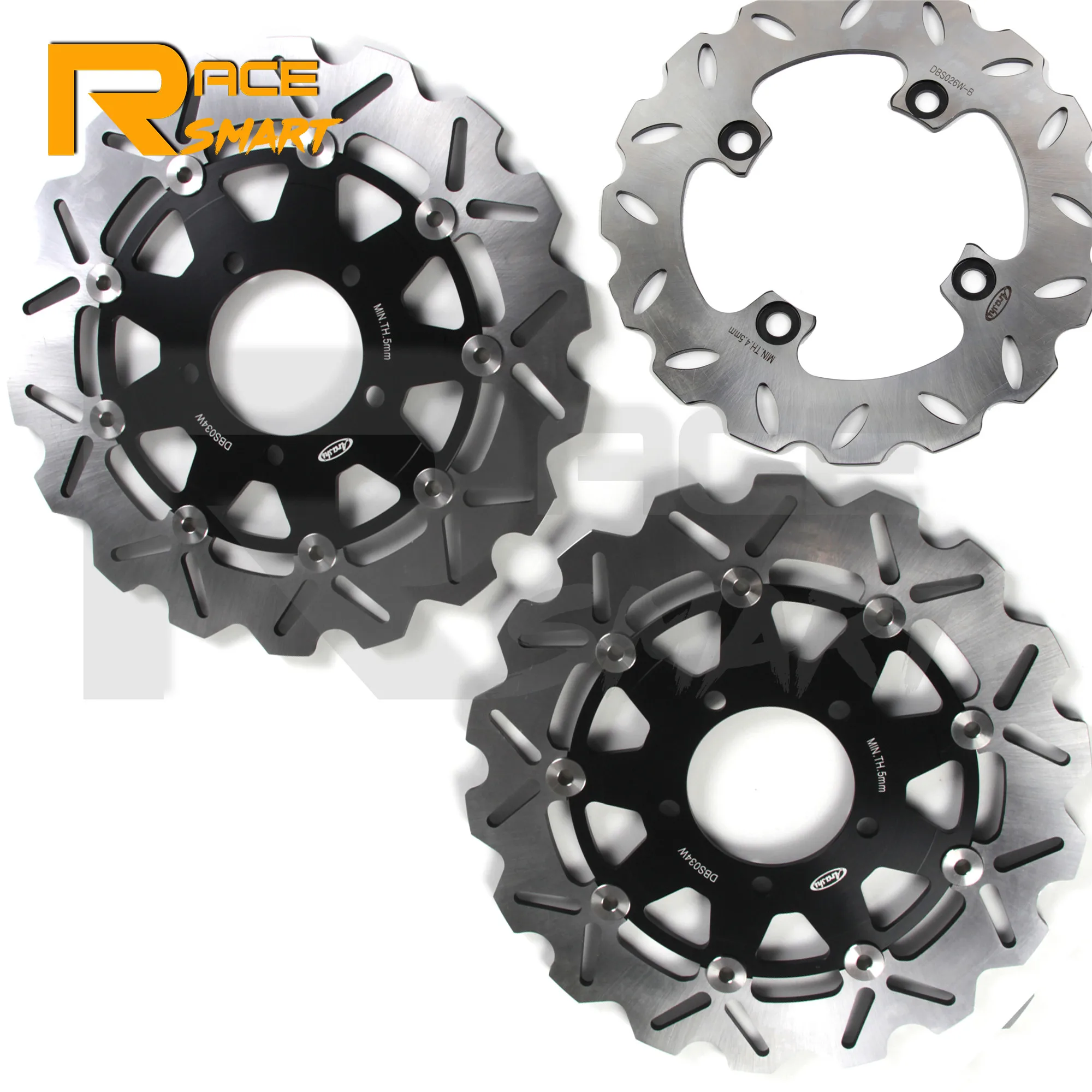 Для мотоцикла KAWASAKI ZX 10R 1000 2004 - 2007 CNC передние и задние тормозные диски плавающие