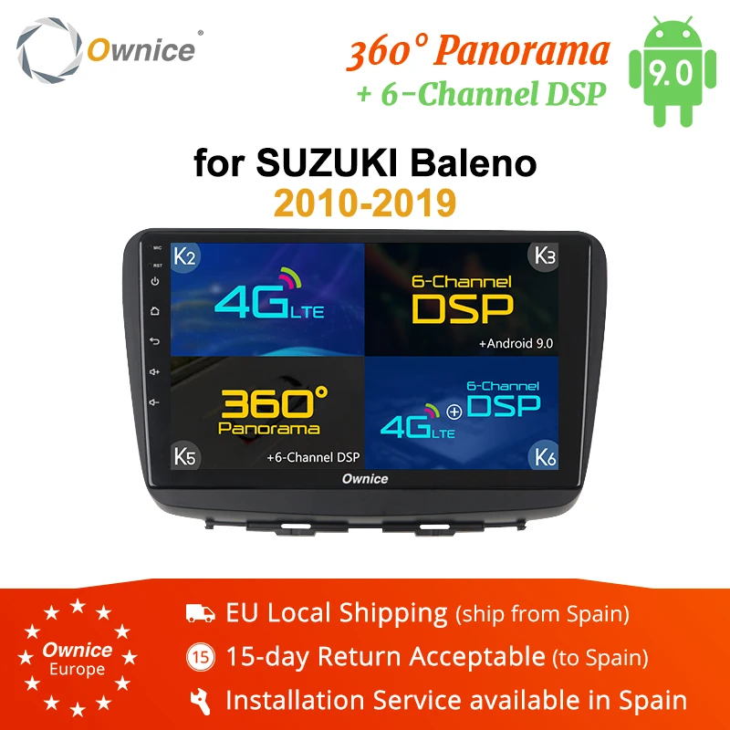 Ownice DSP 4G SPDIF Android 9 Player For Suzuki Baleno K3 K5 K6 360 Panorama Car Radio Gps Navi Stereo Octa Core