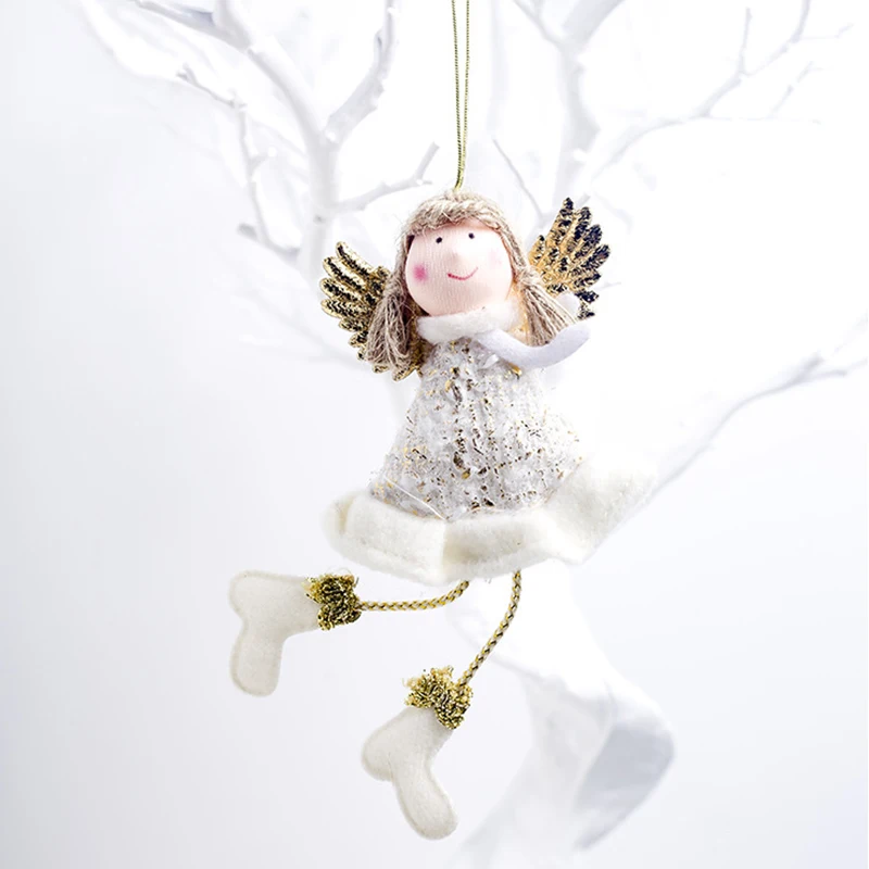 Рождественская кукла стоячие Крылья ангела милый ангел плюшевая Рождественский