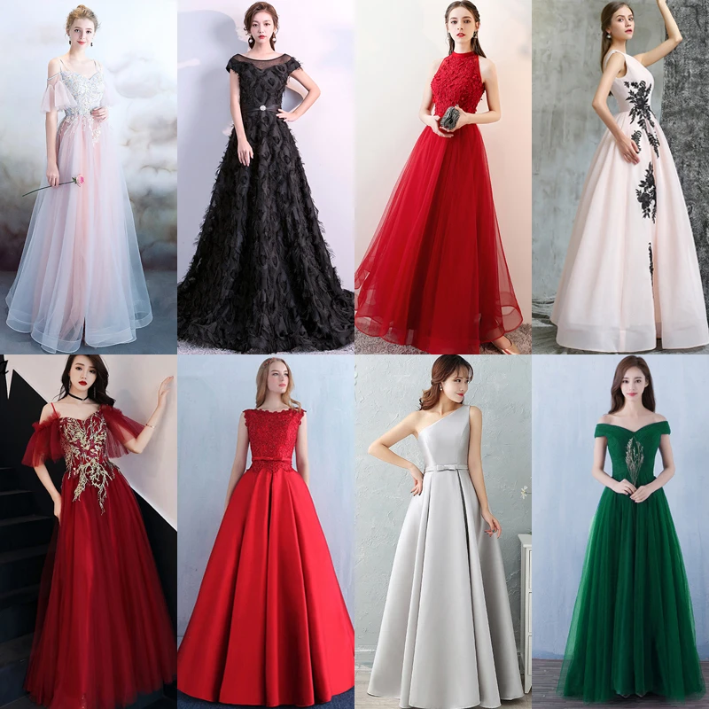 different dinner gown styles