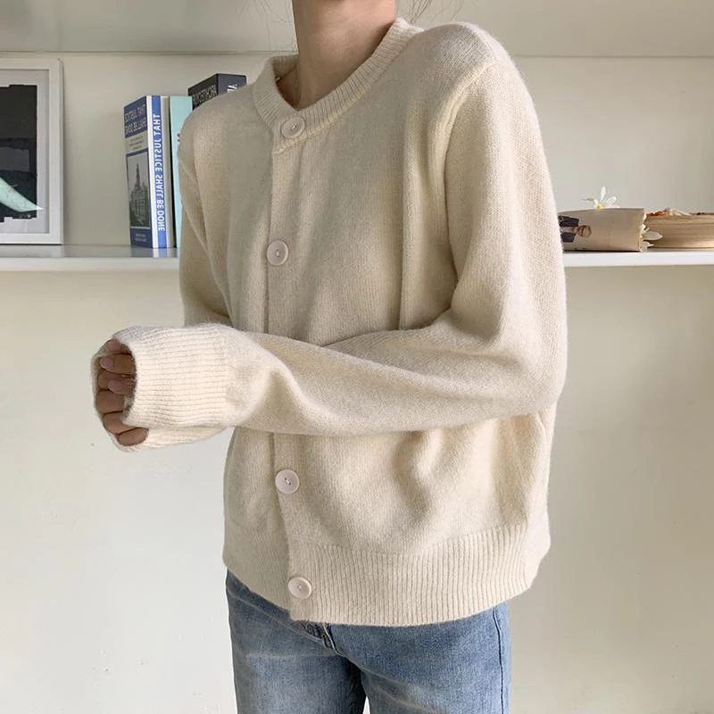 GOPLUS Autumn Winter Cardigan Women Knitted Casual Solid Round Neck Long Sleeve Sweaters Womans Abrigos Mujer Invierno 2020