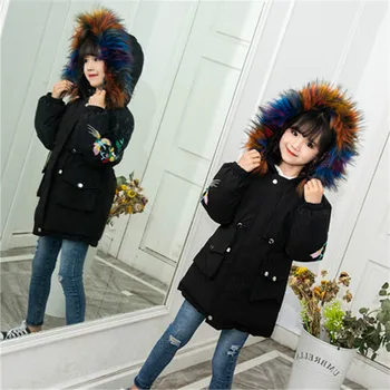 

2020 New Girls Winter Jacket Korean Clothes Down Cotton Padded Jacket Clothes for Girls 9 10 11 Thick and Warm Work Clothes Park