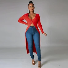 

Solid Irregular Cardigan for Women 2021 New Ribbed Knitted Cardigan Top Autumn Sweater Coat Casual Button Up Y2K Cardigan Jacket