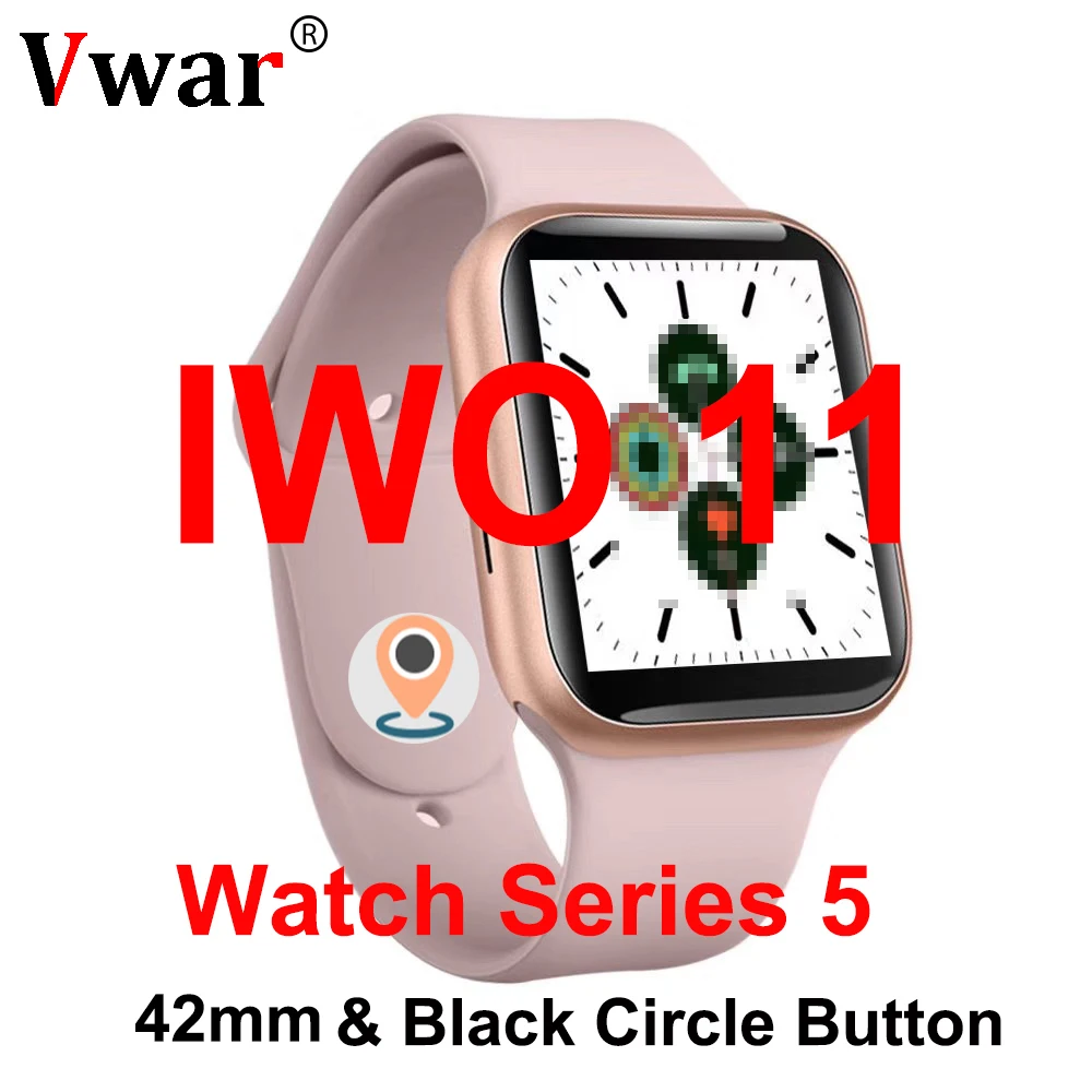 

IWO 11 GPS Smartwatch 42mm Watch Series 5 Heart Rate Smart Watch case for apple iPhone Android phone better than IWO 6 7 8 9 10