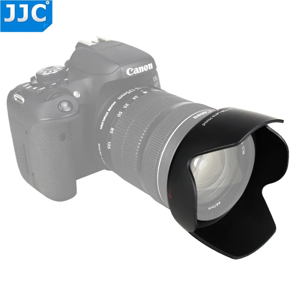 Бленда Объектива Камеры JJC для Canon EF S 18 135 мм f/3 5 6 IS STM/EF 17 85 f/4 5.6 USM SLR заменяет EW