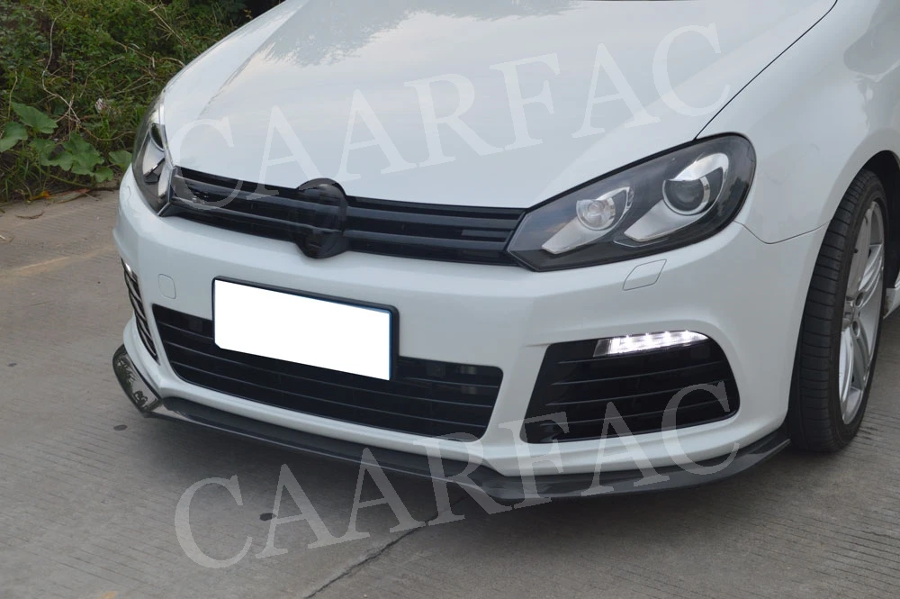 Передний спойлер для губ MK6 R20 из углеродного волокна для Volkswagen VW Golf 6 VII R20 2010-2013 E style FRP бампер протектор