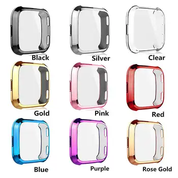 

9 Colors Soft TPU Silicone Watch Case Protective Cover For Fitbit Versa With High Quality