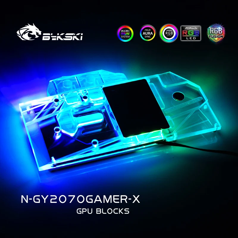 Водяной блок Bykski для Galaxy Geforce RTX 2070 GAMER/2070 Gainward RGB/RBW Light N GY2070GAMER