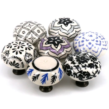

1x Dia 38mm Ceramic Door Knob Kitchen Cabinet Cupboard Wardrobe Children Room Round Knobs Pulls Handles
