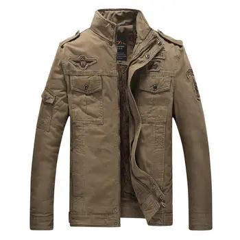 

2020 Spig Autumn Winter Men Bomber Jackets Slim Fit Casual Ma1 Flight Jacket For Male Multi Pockets Plus Size L -6xl Stand Colla