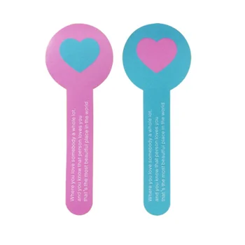 

400pcs/lot Pink & Blue Heart Lollipop design long style Adhesive Seal Sticker for baking Gift Label Stickers for Pudding bottle