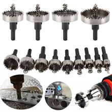 

13PCS HSS Drill Bit Set High Speed Steel Carbide Tip Hole Saw Tooth Cutter Metal Drilling Hand Woodwork Cutting Carpentry Crowns