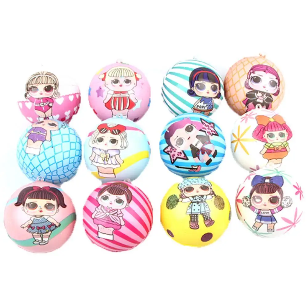 

1pc PU Slow Bound Color Printing Surprising Ball Slow Rebound Color Printing Girl Surprise Ball PU Pendant Random Color